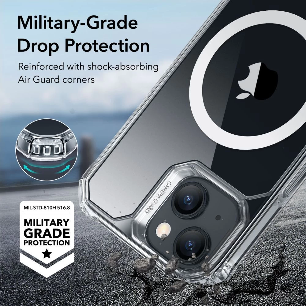Apple iPhone 15 dėklas skaidrus ESR AIR ARMOR HALOLOCK MAGSAFE