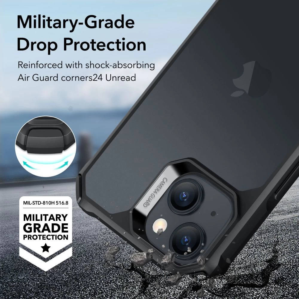 Apple iPhone 15 dėklas Juoda ESR AIR ARMOR