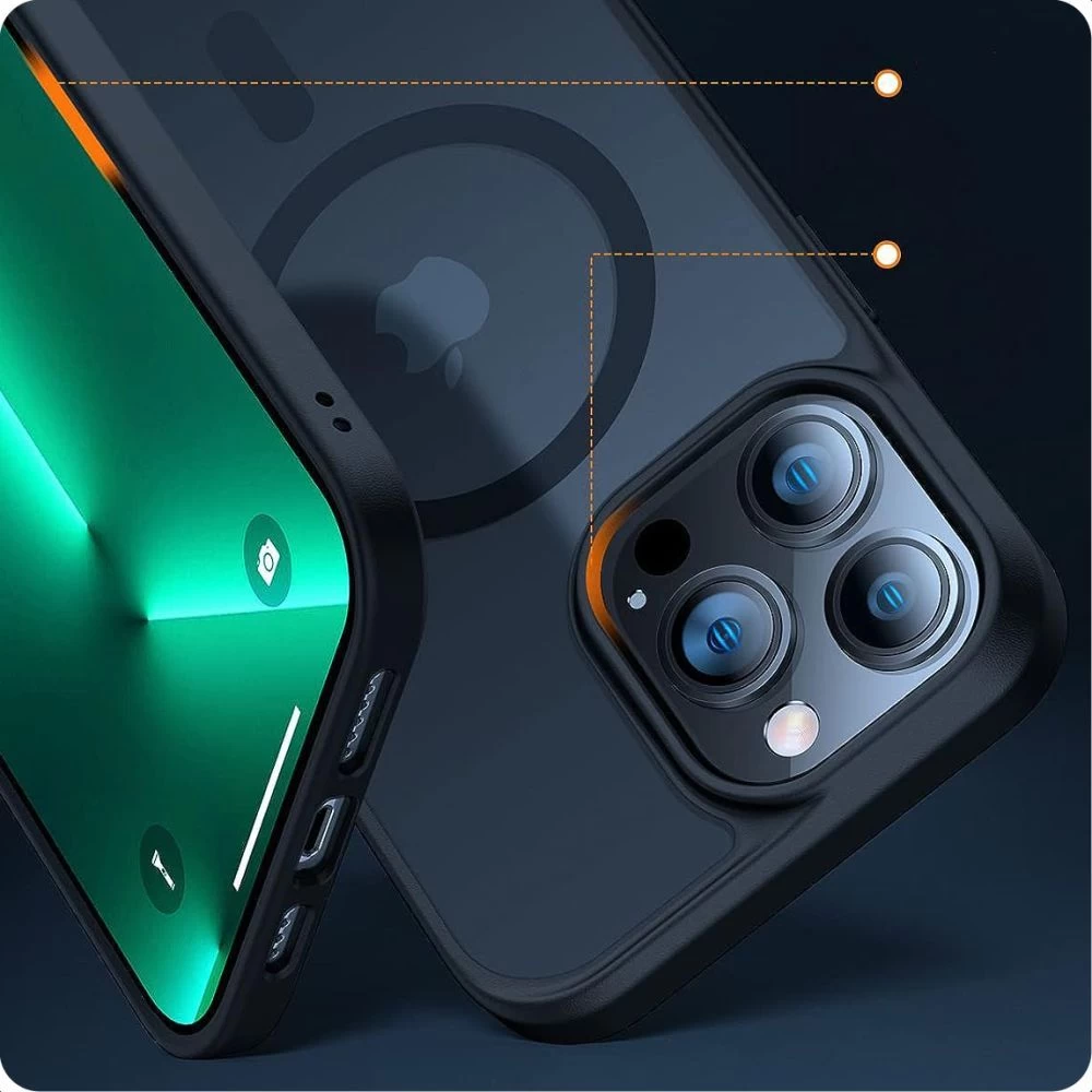 Apple iPhone 15 dėklas Juoda TECH-PROTECT MAGMAT MAGSAFE