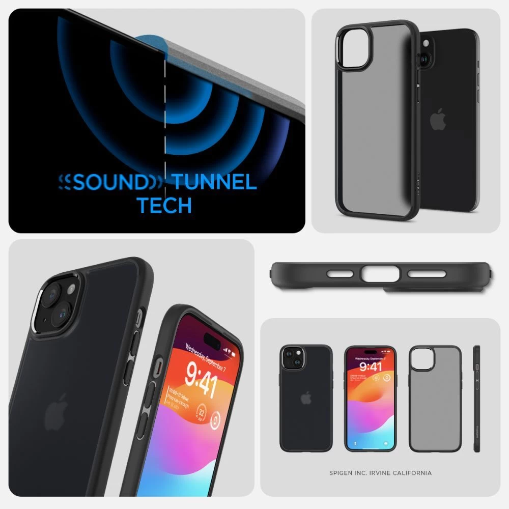 Apple iPhone 15 dėklas Juoda SPIGEN ULTRA HYBRID
