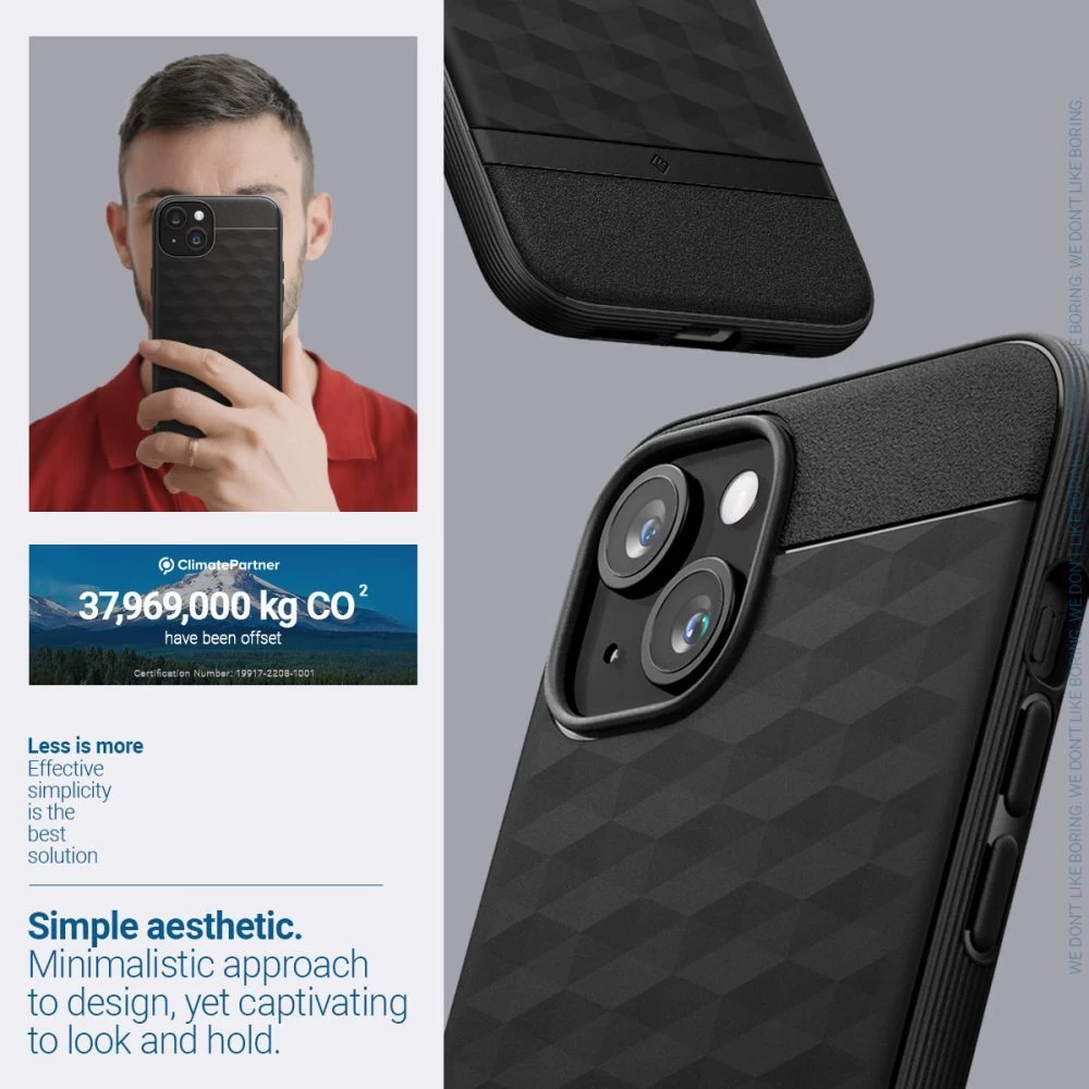 Apple iPhone 15 dėklas Juoda CASEOLOGY PARALLAX MAG MAGSAFE