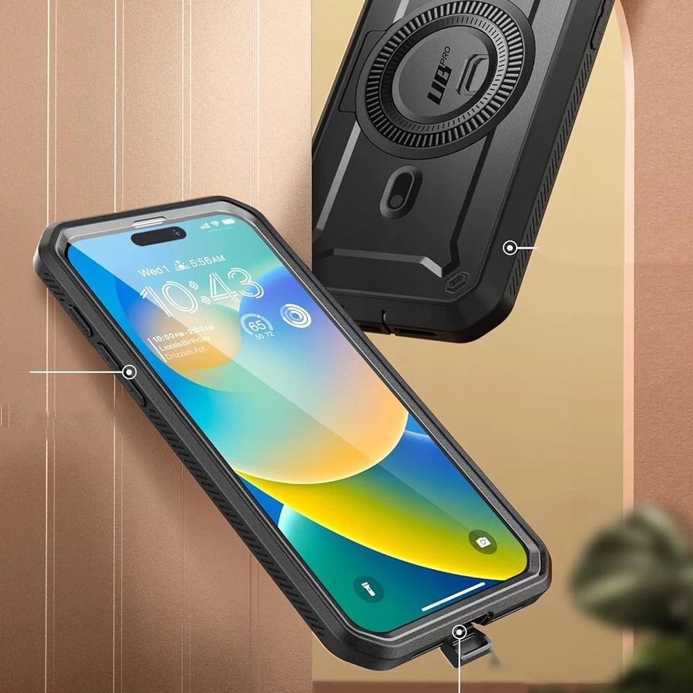 Apple iPhone 15 dėklas Juoda SUPCASE UB PRO MAG MAGSAFE