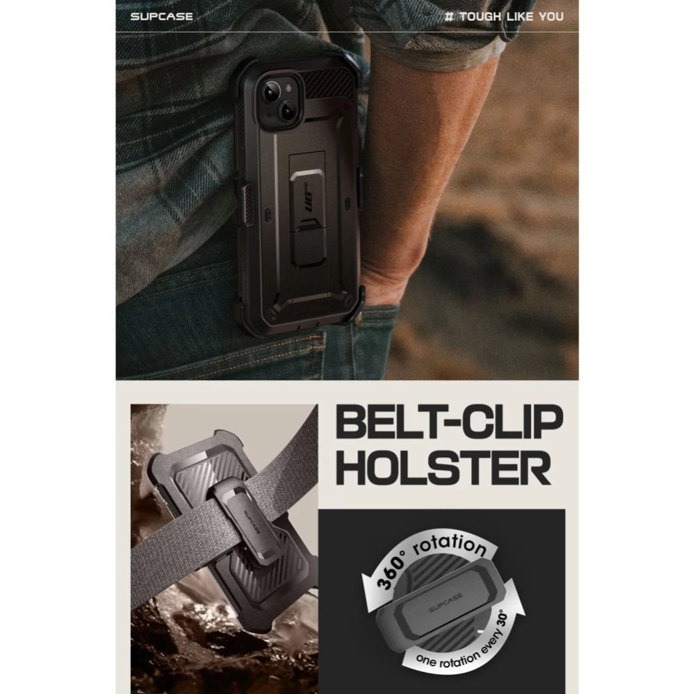 Apple iPhone 15 dėklas Juoda SUPCASE UNICORN BEETLE PRO