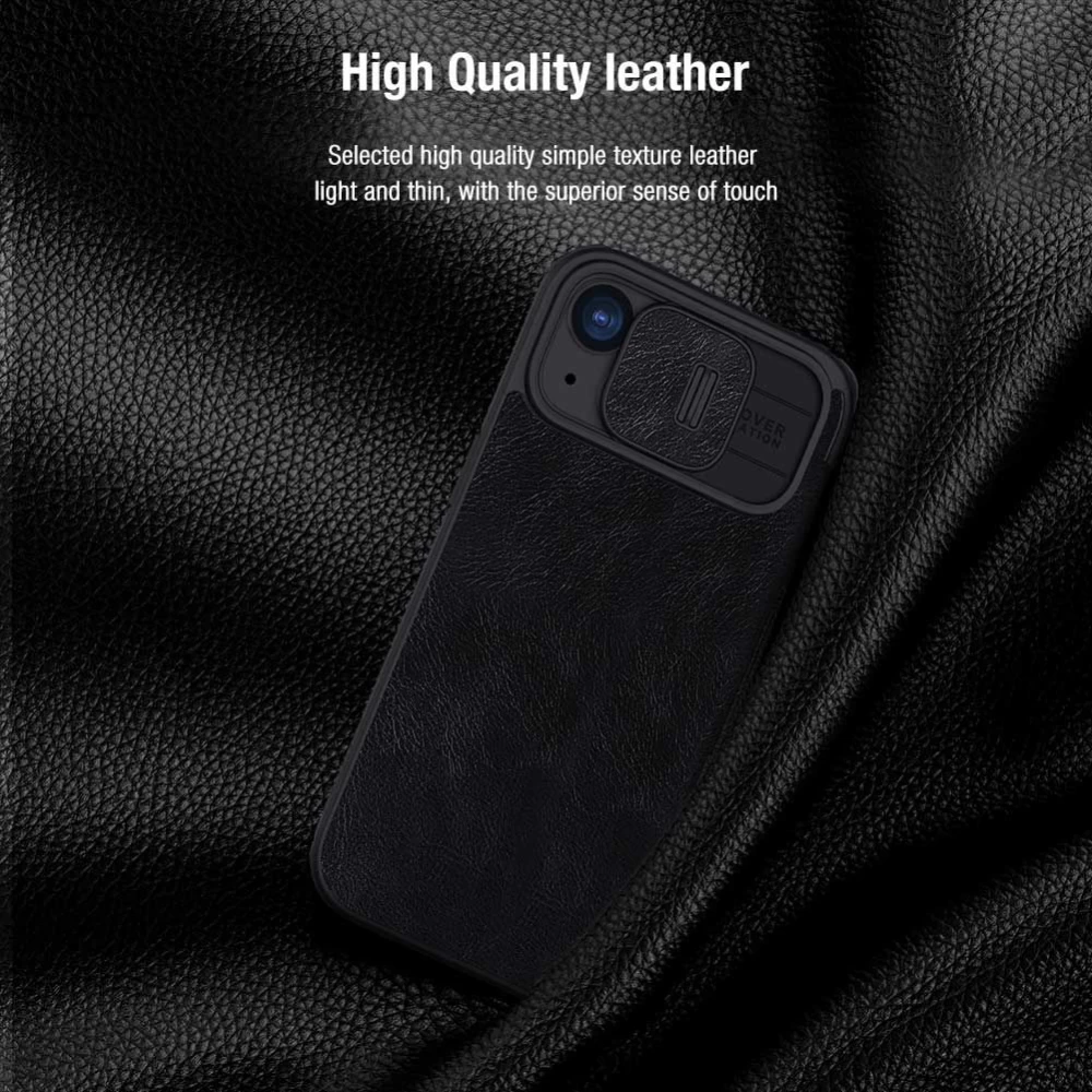 Apple iPhone 15 dėklas Juoda NILLKIN QIN PRO LEATHER