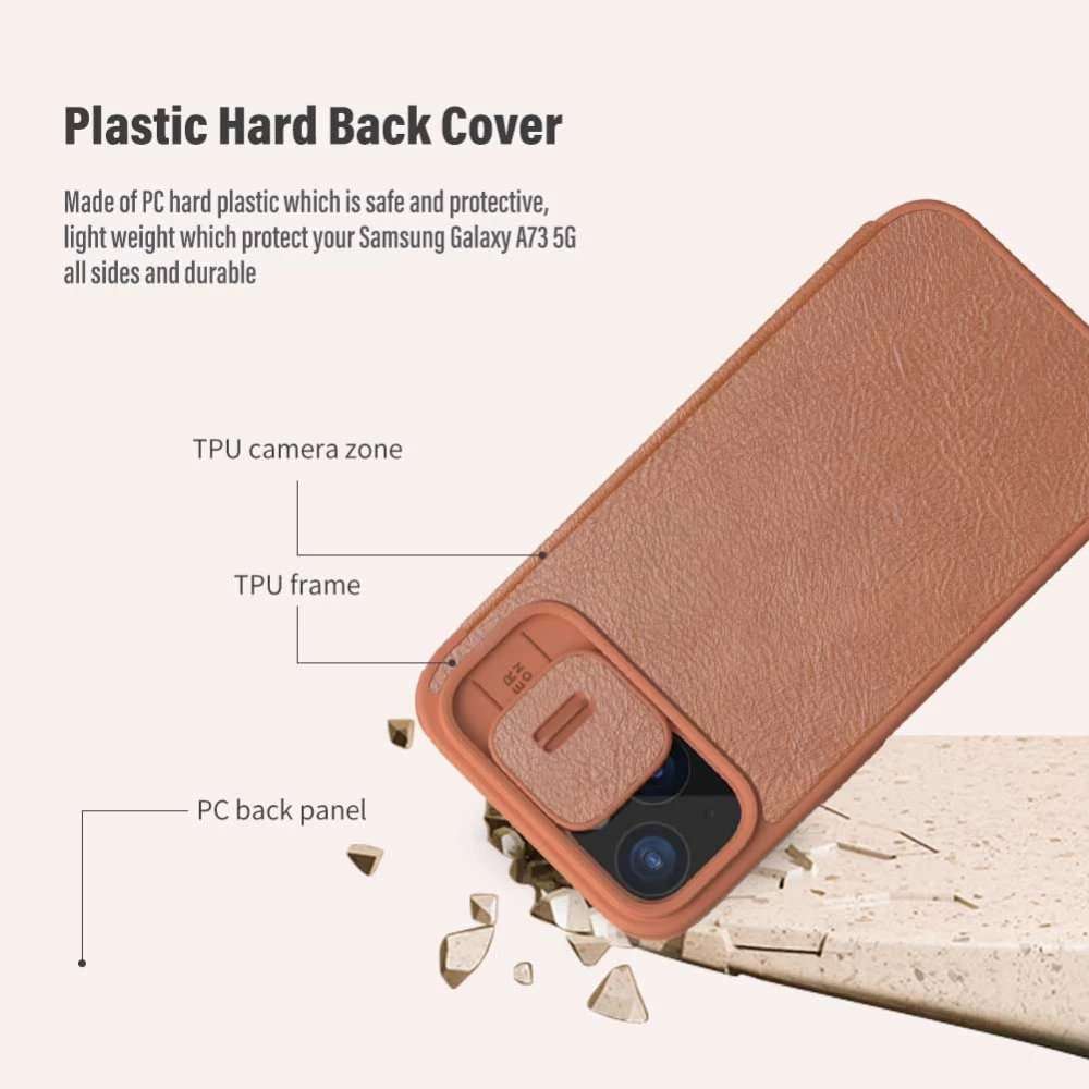 Apple iPhone 15 dėklas Juoda NILLKIN QIN PRO LEATHER