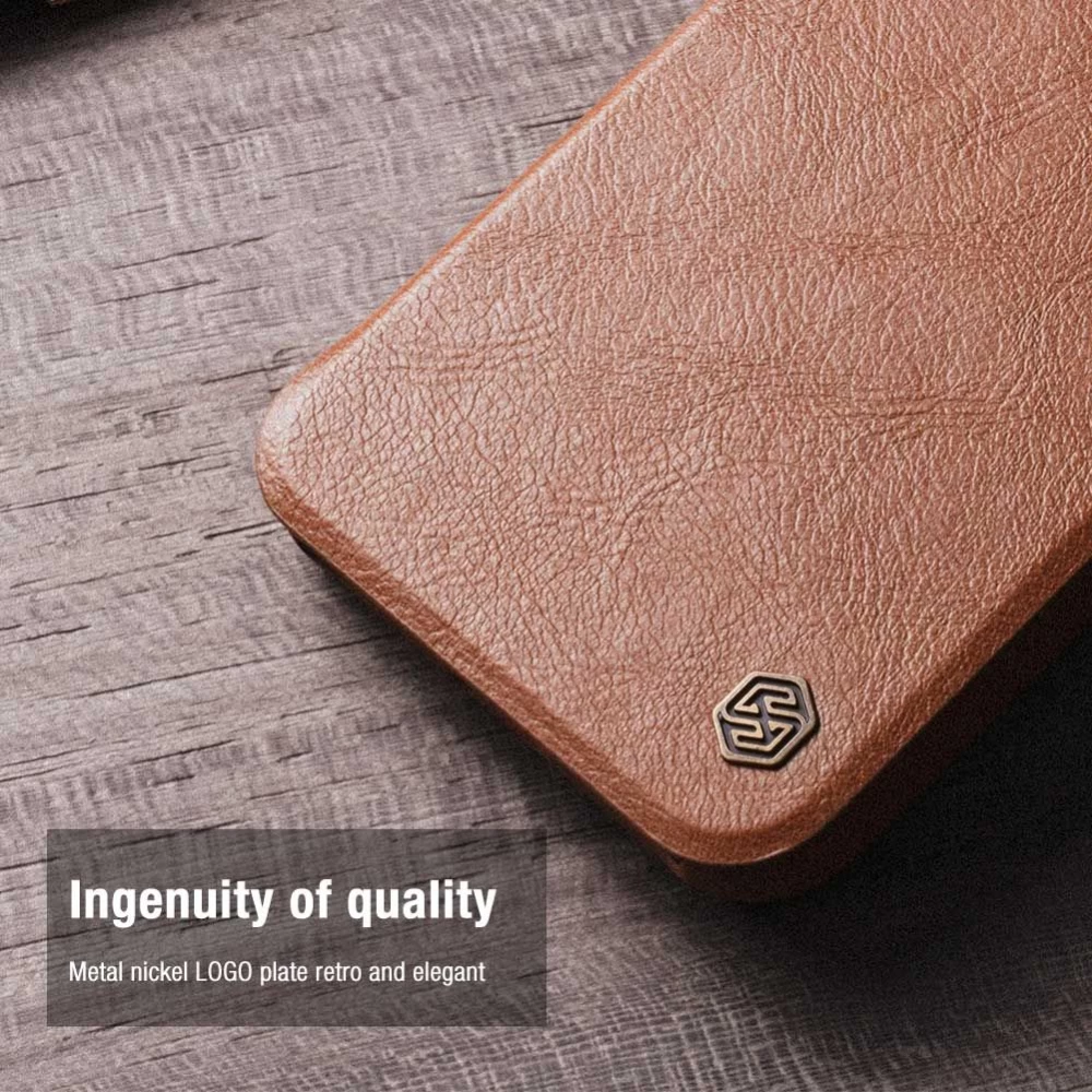 Apple iPhone 15 dėklas Juoda NILLKIN QIN PRO LEATHER