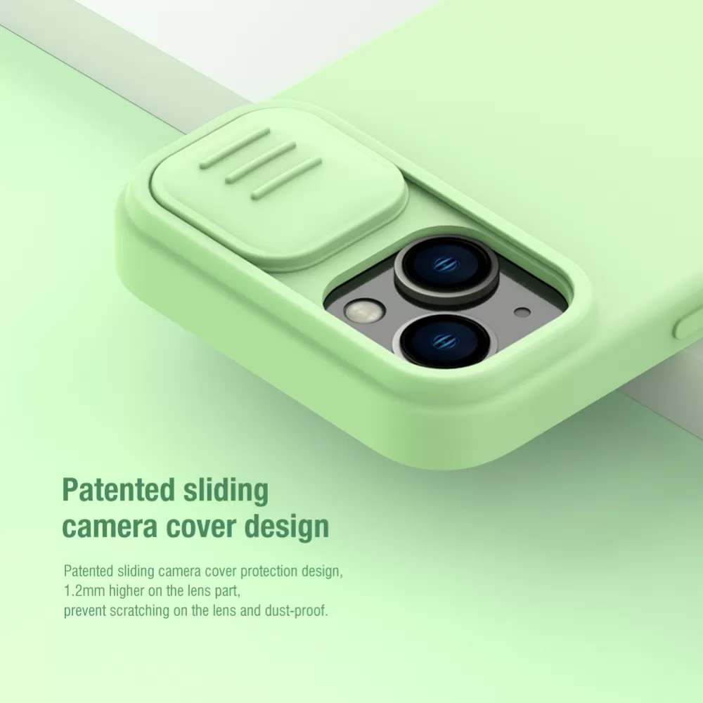 Apple iPhone 15 dėklas Juoda NILLKIN CAMSHIELD SILKY MAGNETIC SILICON