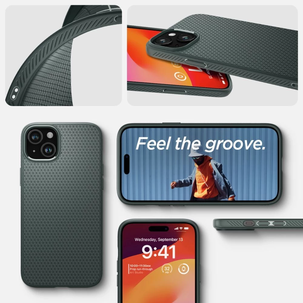 Apple iPhone 15 dėklas žalia SPIGEN LIQUID AIR