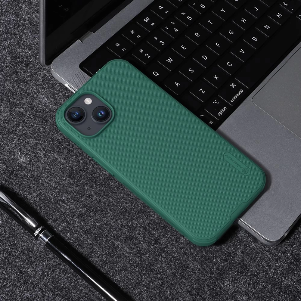 Apple iPhone 15 suojakuori vihreä NILLKIN SUPER FROSTED SHIELD PRO MAGNETIC