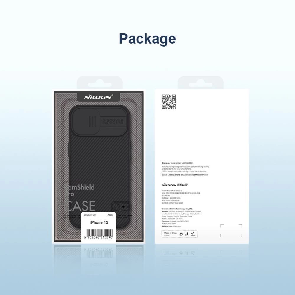Apple iPhone 15 dėklas mėlyna NILLKIN CAMSHIELD PRO