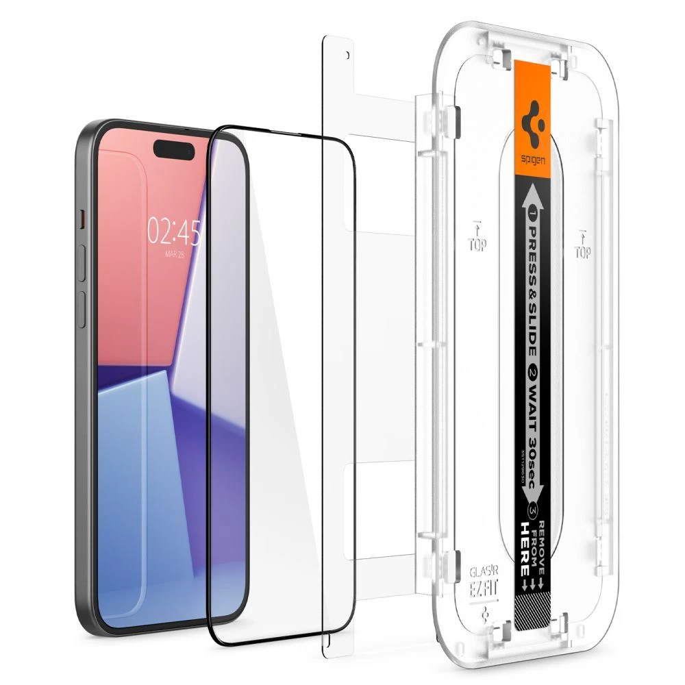 Apple iPhone 15 panssarilasi  SPIGEN GLAS.TR ”EZ FIT” FC