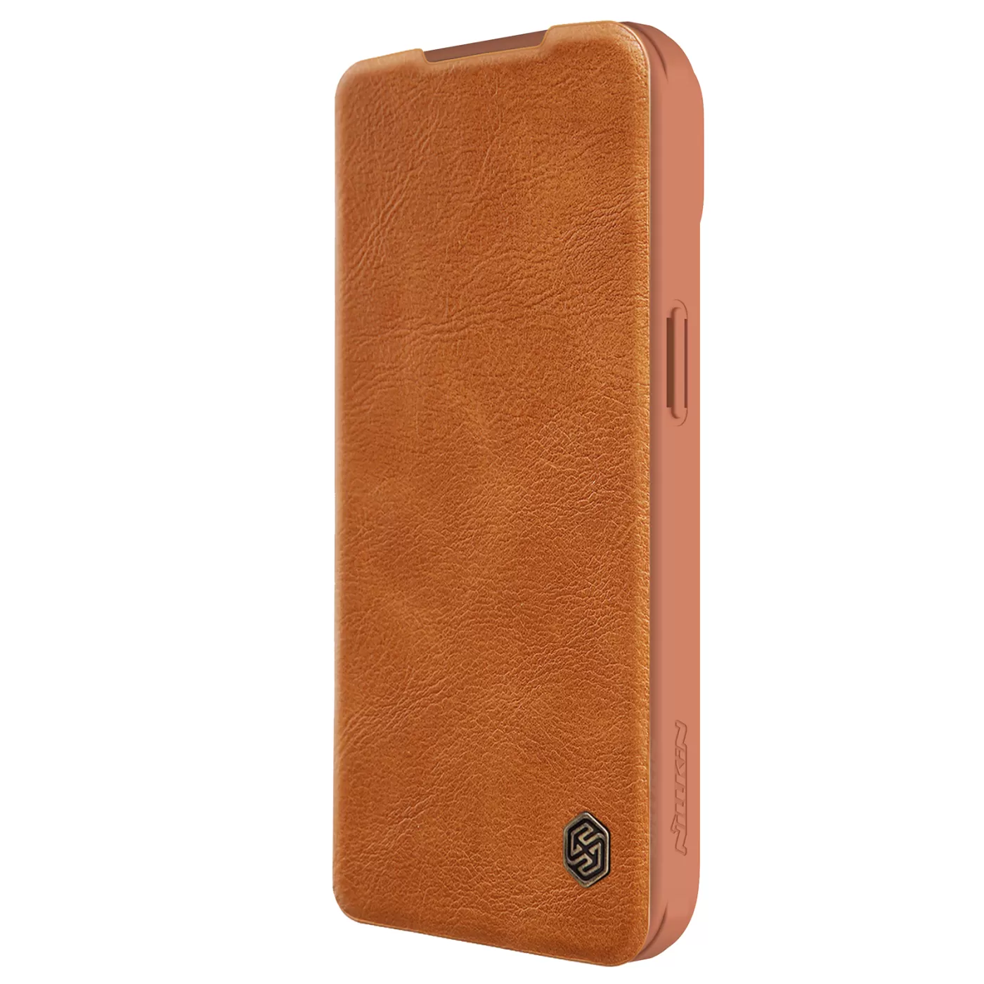 Apple iPhone 15 dėklas rudas NILLKIN QIN PRO LEATHER
