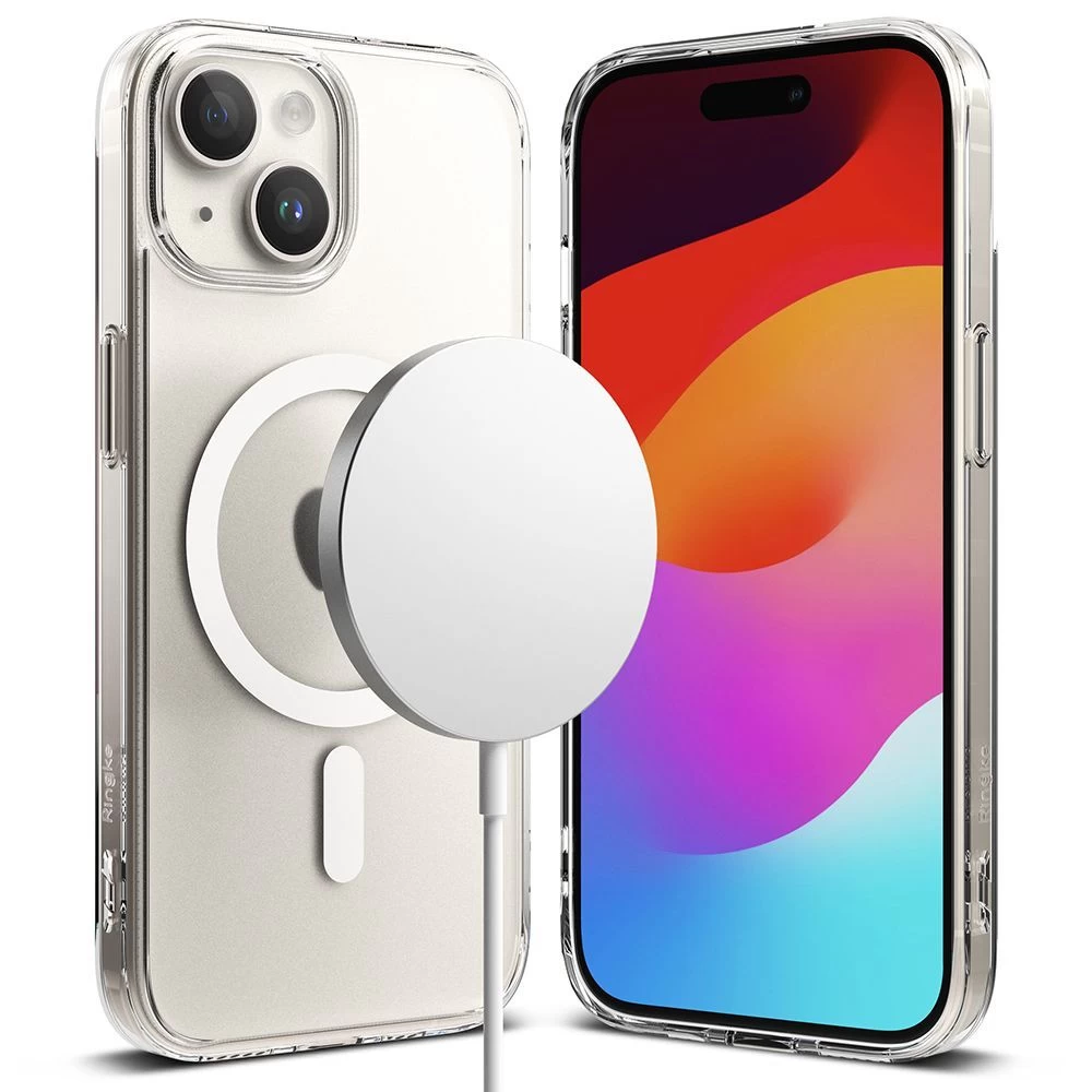 Apple iPhone 15 dėklas skaidrus RINGKE FUSION MAGNETIC MAGSAFE