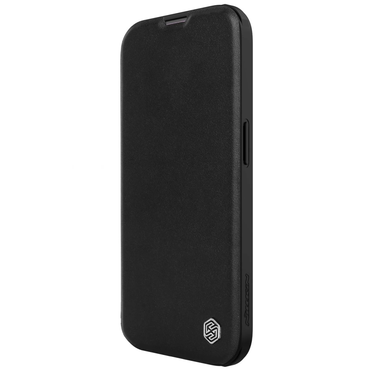 Apple iPhone 15 dėklas Juoda NILLKIN QIN PRO LEATHER (PLAIN VERSION)