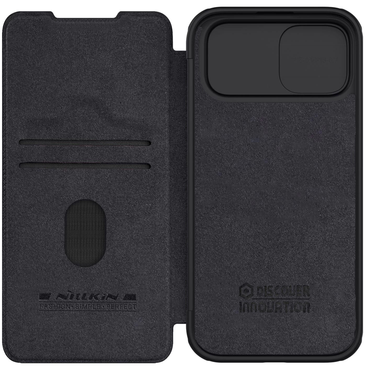 Apple iPhone 15 dėklas Juoda NILLKIN QIN PRO LEATHER