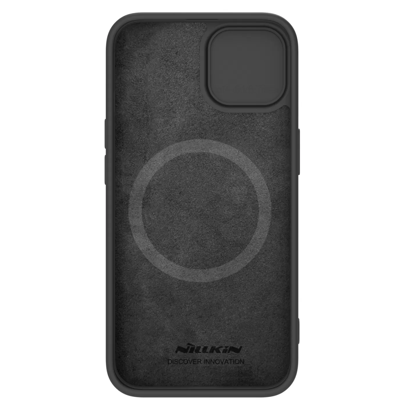 Apple iPhone 15 dėklas Juoda NILLKIN CAMSHIELD SILKY MAGNETIC SILICON