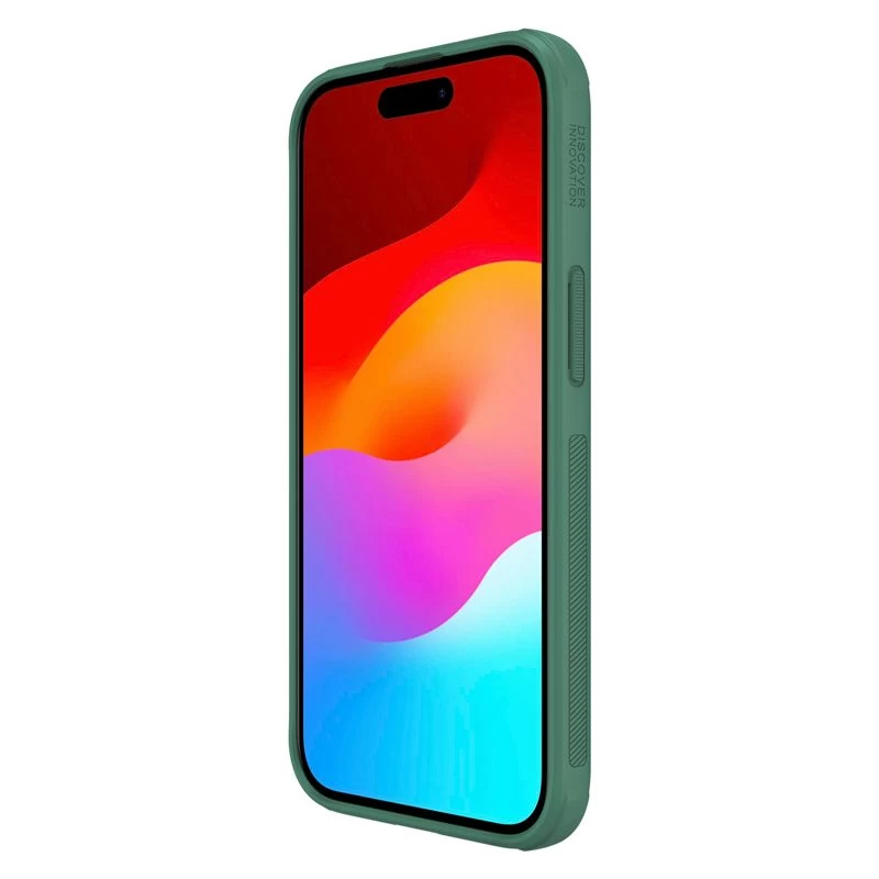 Apple iPhone 15 suojakuori vihreä NILLKIN SUPER FROSTED SHIELD PRO MAGNETIC