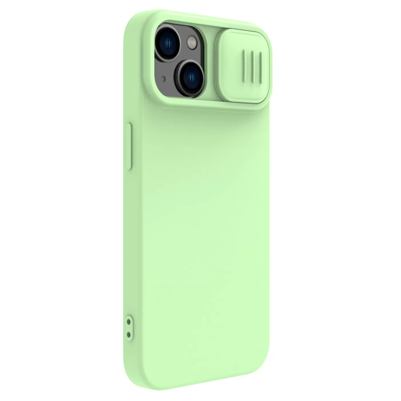 Apple iPhone 15 dėklas žalia NILLKIN CAMSHIELD SILKY MAGNETIC SILICON