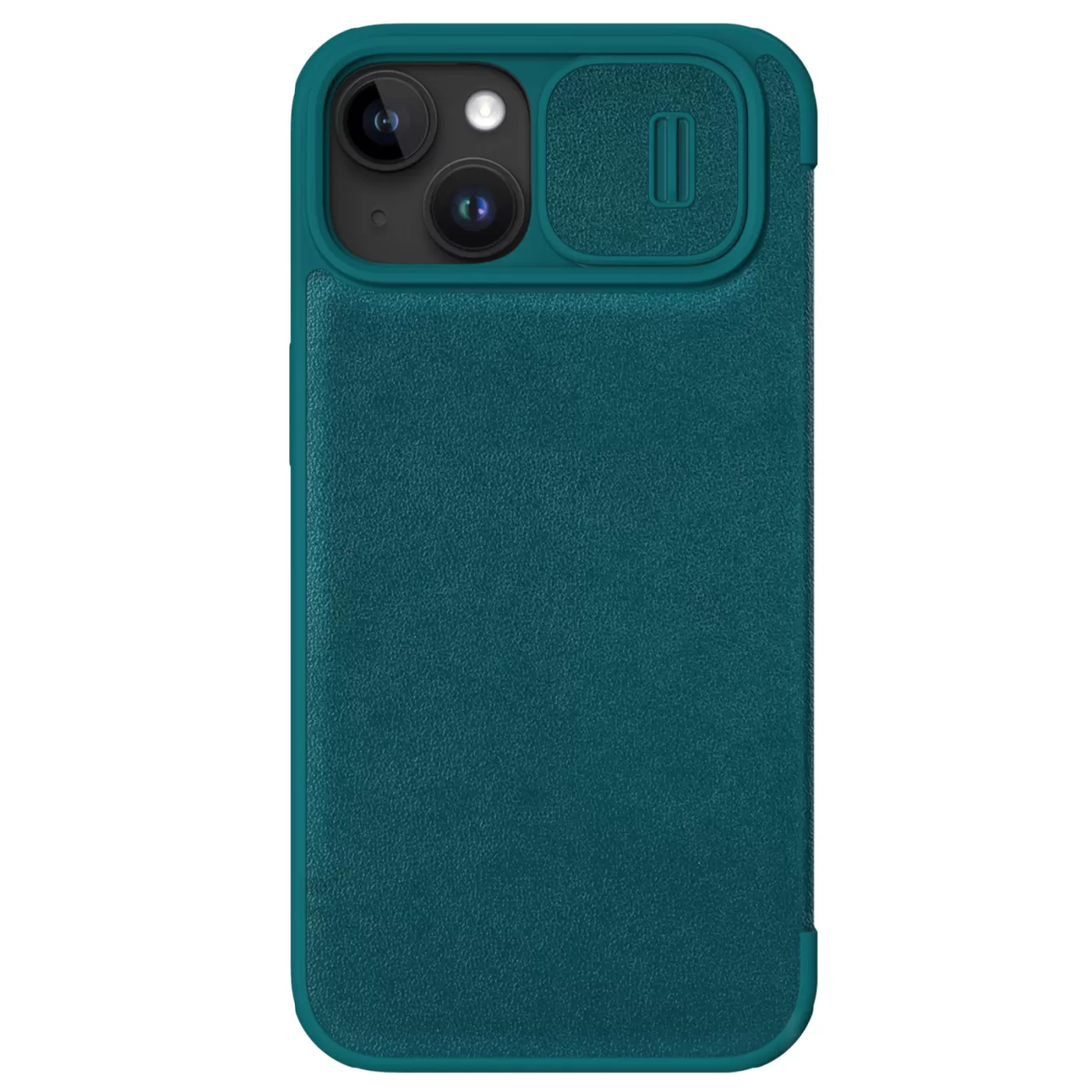 Apple iPhone 15 dėklas žalia NILLKIN QIN PRO LEATHER (PLAIN VERSION)