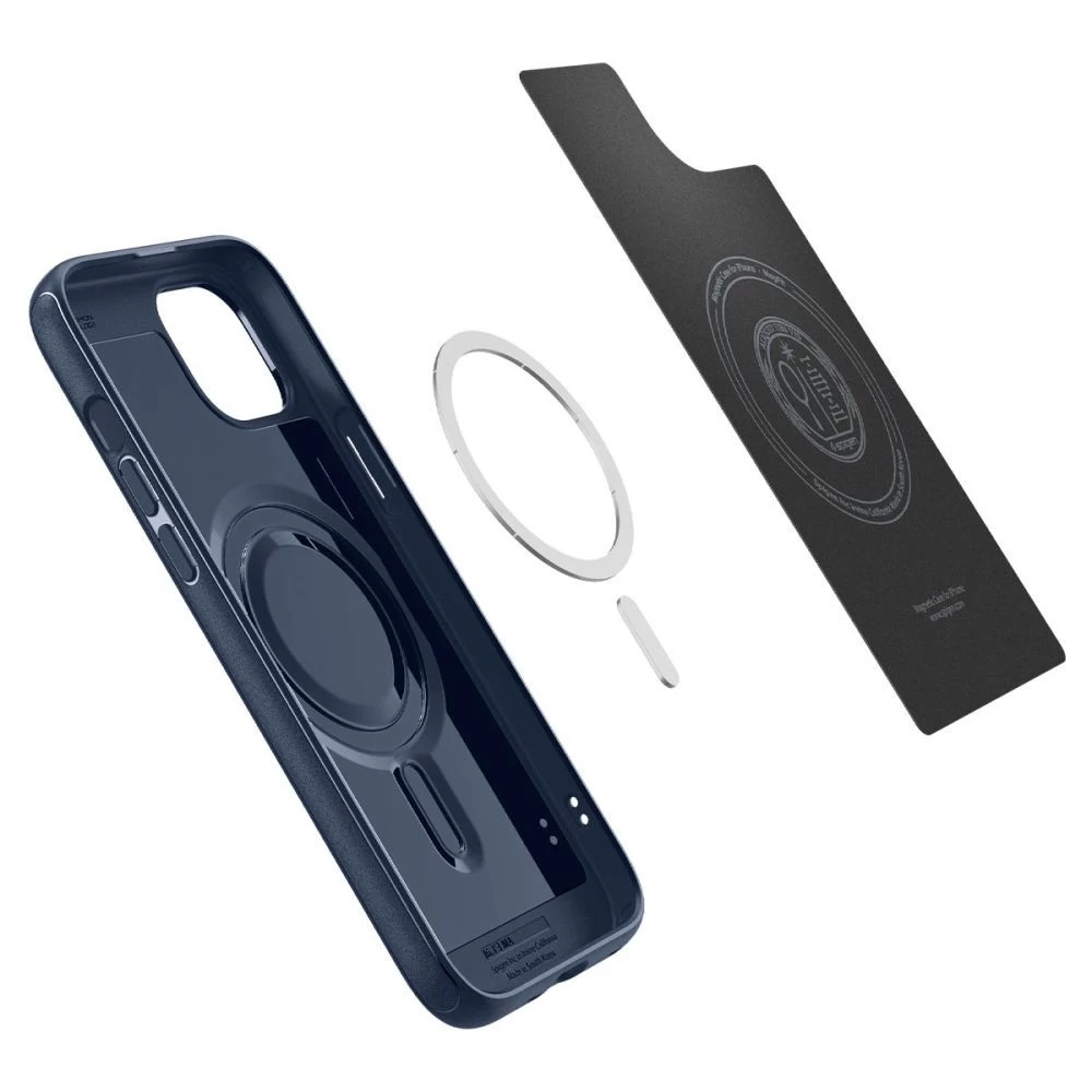 Apple iPhone 15 dėklas mėlyna SPIGEN MAG ARMOR MAGSAFE