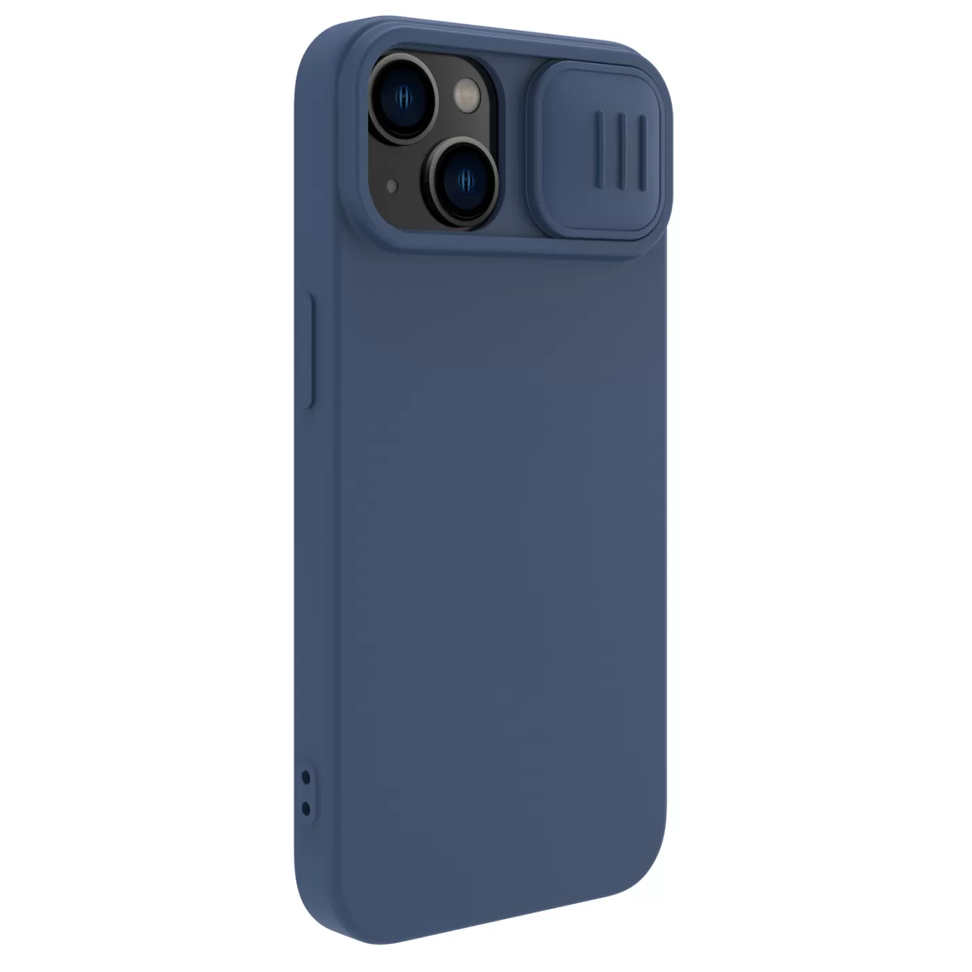 Apple iPhone 15 dėklas mėlyna NILLKIN CAMSHIELD SILKY MAGNETIC SILICON