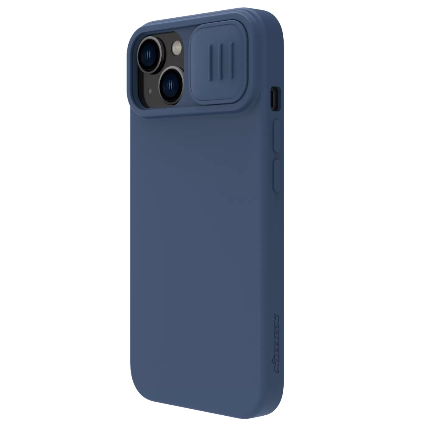 Apple iPhone 15 dėklas mėlyna NILLKIN CAMSHIELD SILKY MAGNETIC SILICON