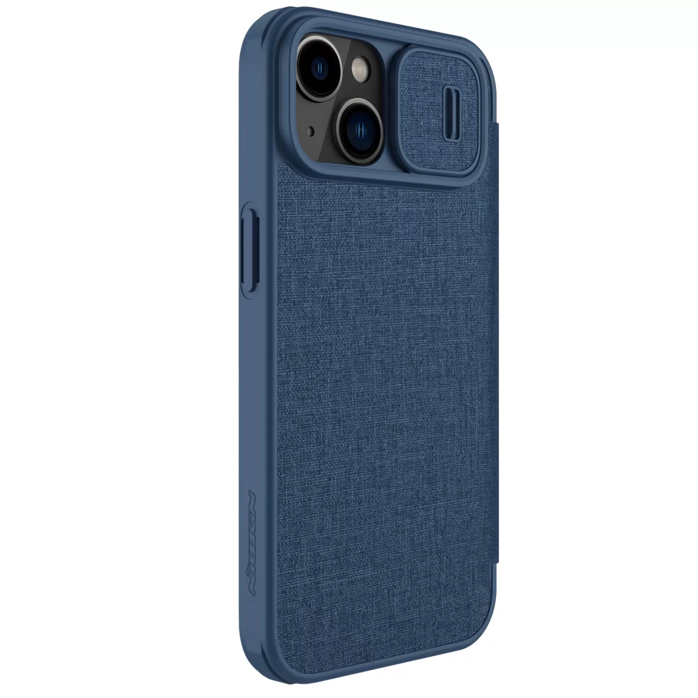 Apple iPhone 15 dėklas mėlyna NILLKIN QIN PRO LEATHER (CLOTH VERSION)
