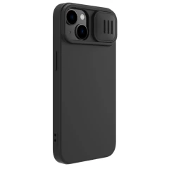 Apple iPhone 15 dėklas Juoda NILLKIN CAMSHIELD SILKY SILICON
