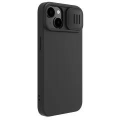 Apple iPhone 15 dėklas Juoda NILLKIN CAMSHIELD SILKY MAGNETIC SILICON