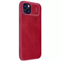 Apple iPhone 15 dėklas raudonas NILLKIN QIN PRO LEATHER