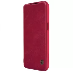 Apple iPhone 15 dėklas raudonas NILLKIN QIN PRO LEATHER