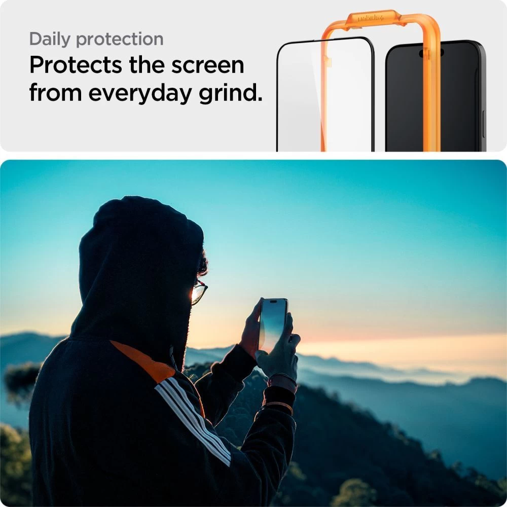Apple iPhone 15 Plus apsauginis stiklas  SPIGEN ALM GLASS FC 2-PACK