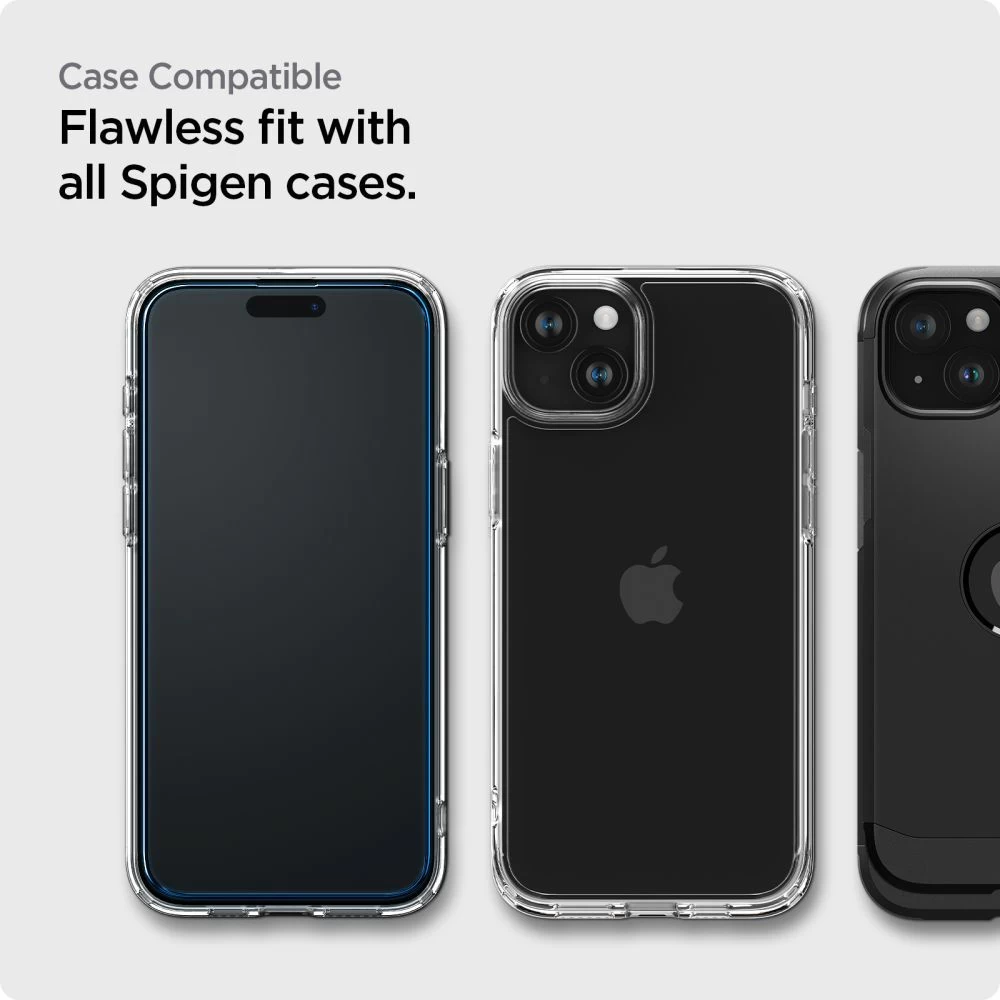 Apple iPhone 15 Plus apsauginis stiklas  SPIGEN ALM GLASS FC 2-PACK