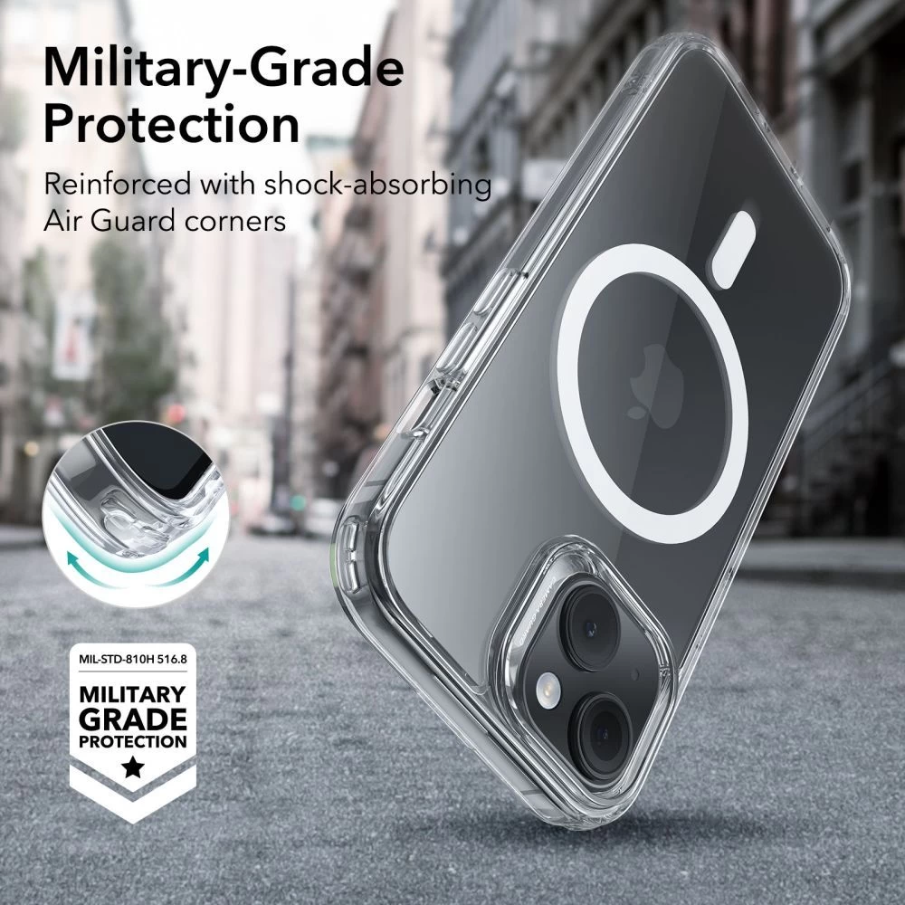 Apple iPhone 15 Plus vāciņš caurspīdīgs ESR CLASSIC HYBRID HALOLOCK MAGSAFE