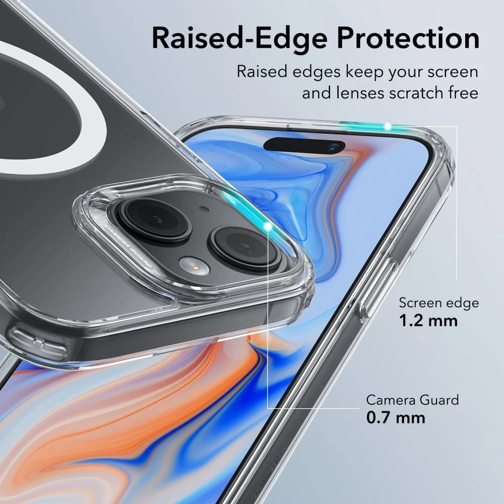 Apple iPhone 15 Plus vāciņš caurspīdīgs ESR CLASSIC HYBRID HALOLOCK MAGSAFE