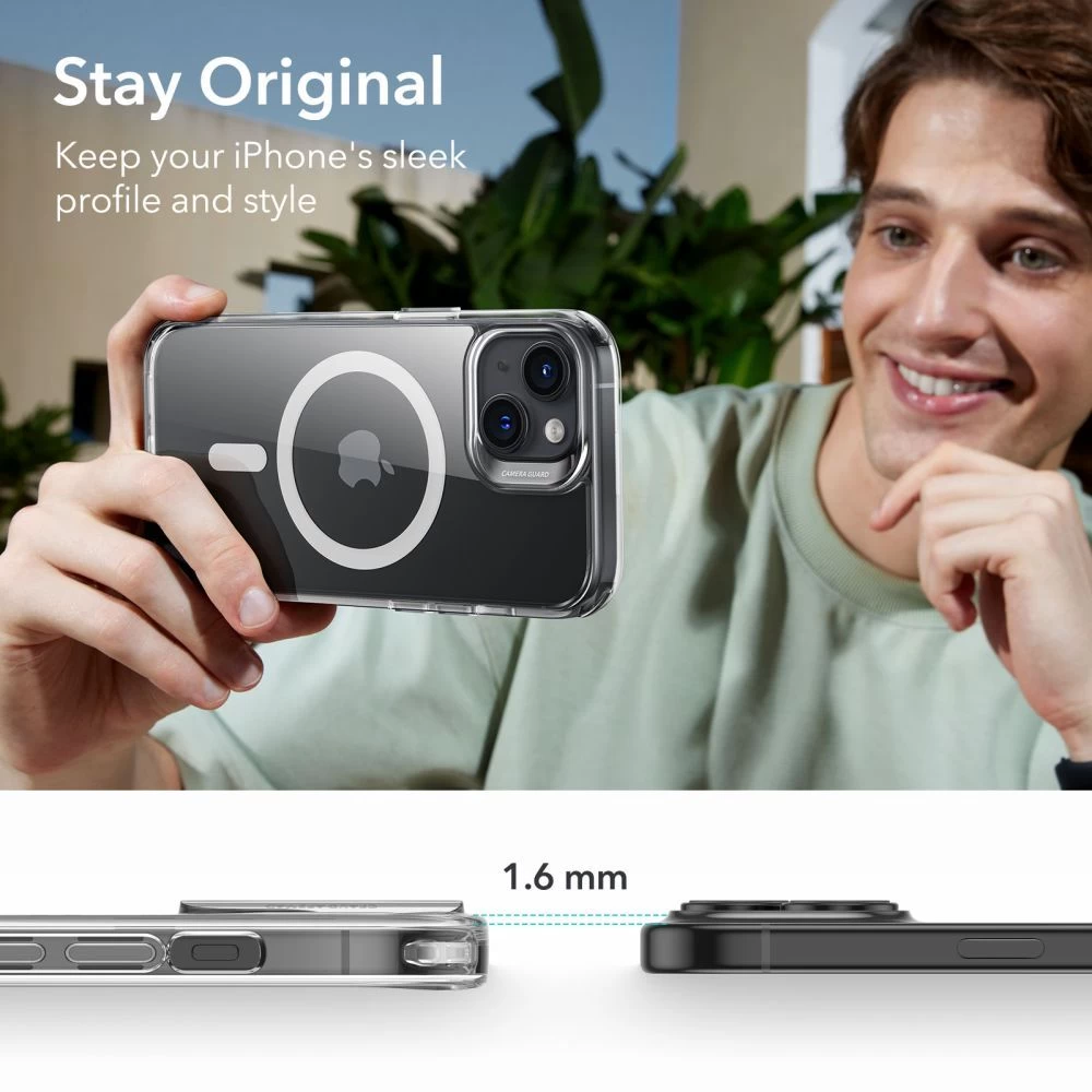 Apple iPhone 15 Plus vāciņš caurspīdīgs ESR CLASSIC HYBRID HALOLOCK MAGSAFE