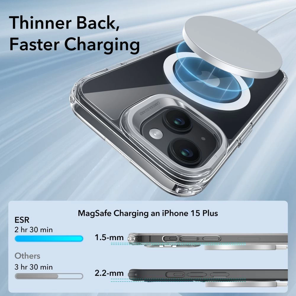 Apple iPhone 15 Plus vāciņš caurspīdīgs ESR CLASSIC KICKSTAND HALOLOCK MAGSAFE