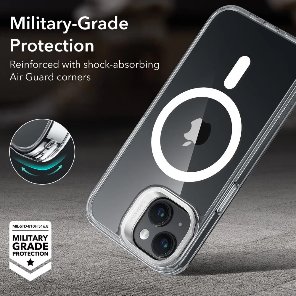 Apple iPhone 15 Plus vāciņš caurspīdīgs ESR CLASSIC KICKSTAND HALOLOCK MAGSAFE
