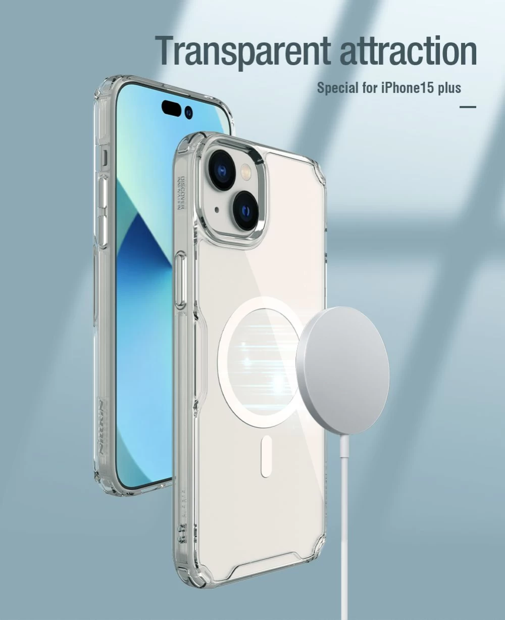 Apple iPhone 15 Plus vāciņš caurspīdīgs NILLKIN TPU PRO MAGNETIC