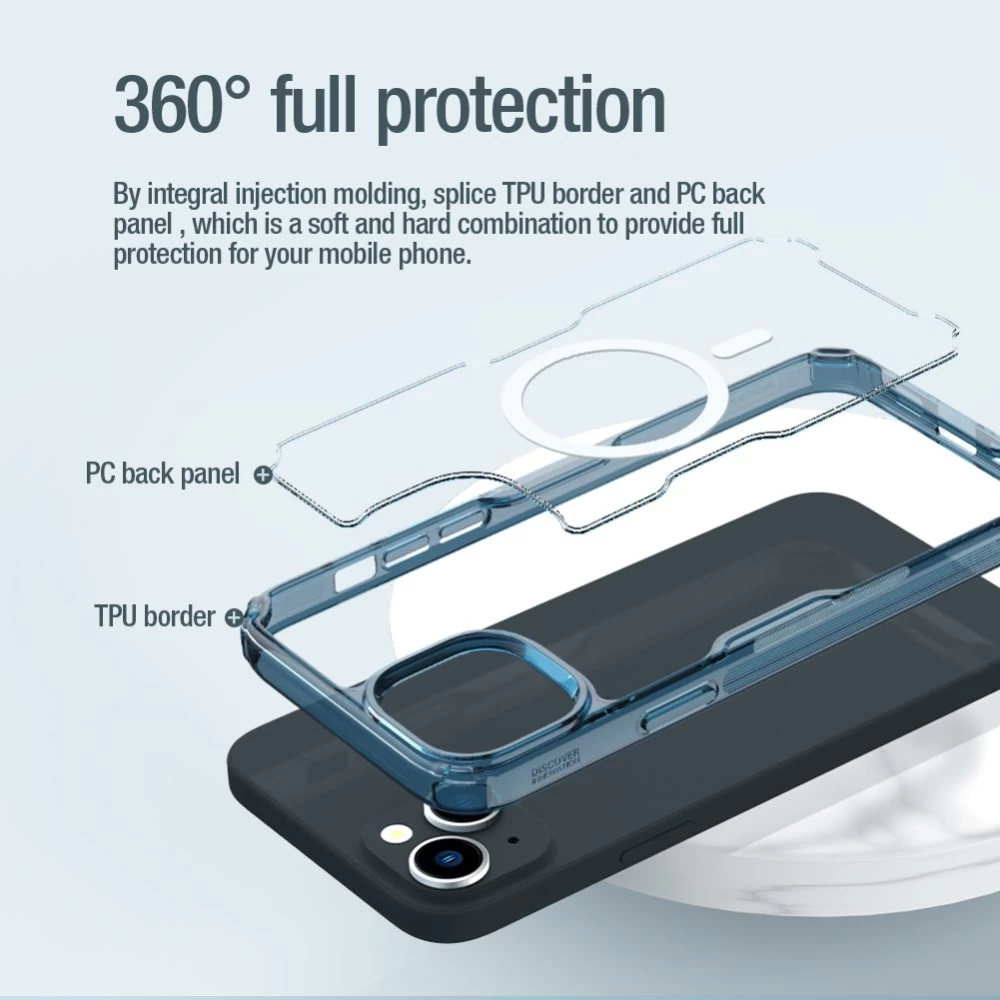 Apple iPhone 15 Plus vāciņš caurspīdīgs NILLKIN TPU PRO MAGNETIC