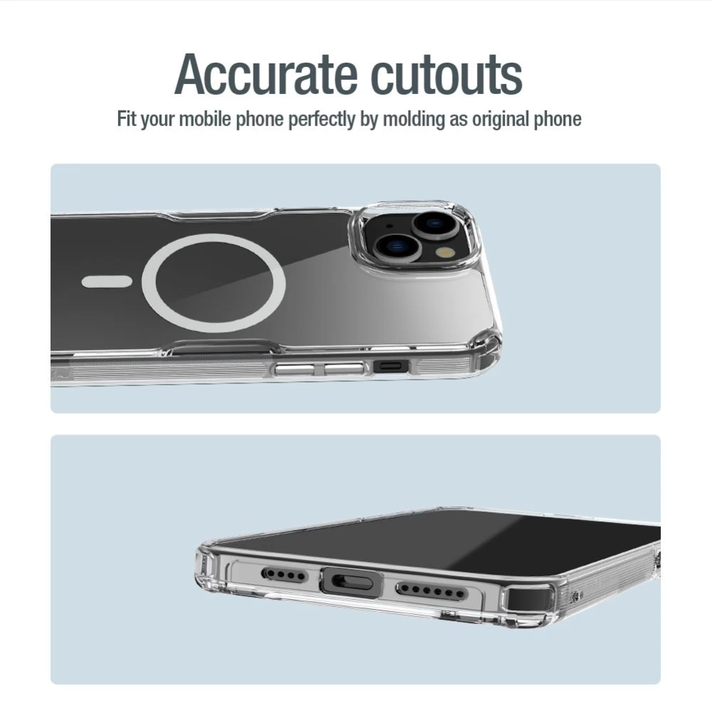 Apple iPhone 15 Plus vāciņš caurspīdīgs NILLKIN TPU PRO MAGNETIC