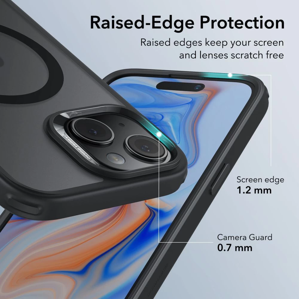Apple iPhone 15 Plus vāciņš melns ESR CLASSIC HYBRID HALOLOCK MAGSAFE
