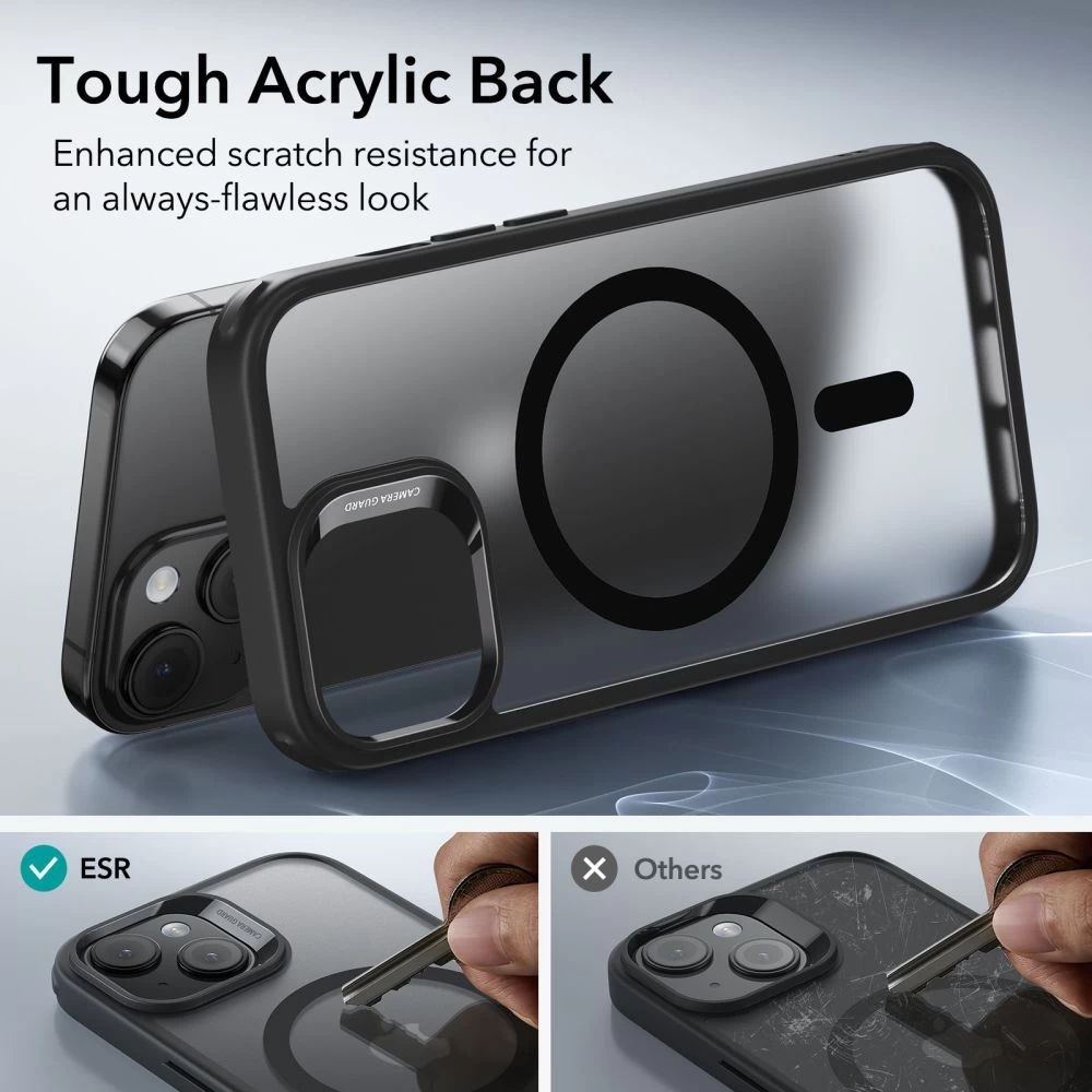 Apple iPhone 15 Plus vāciņš melns ESR CLASSIC HYBRID HALOLOCK MAGSAFE