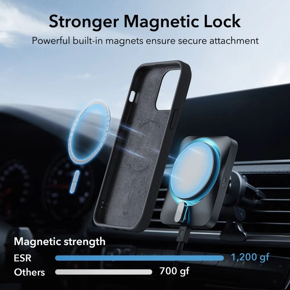 Apple iPhone 15 Plus vāciņš melns ESR CLOUD HALOLOCK MAGSAFE