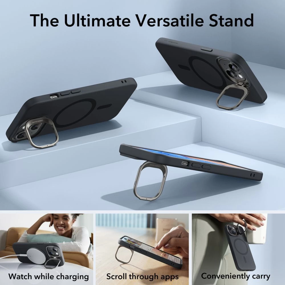 Apple iPhone 15 Plus vāciņš melns ESR CLOUD KICKSTAND HALOLOCK MAGSAFE