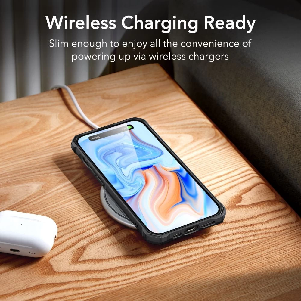 Apple iPhone 15 Plus vāciņš melns ESR AIR ARMOR HALOLOCK MAGSAFE
