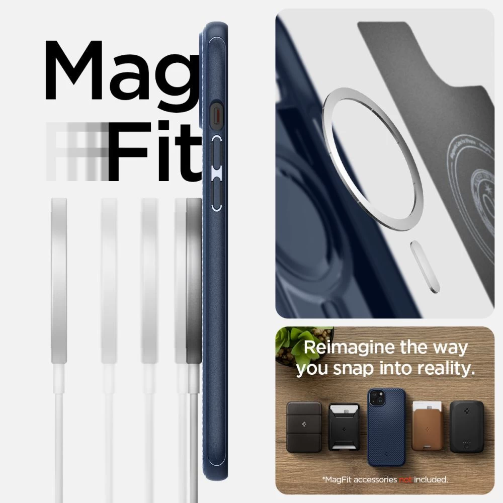 Apple iPhone 15 Plus vāciņš melns SPIGEN MAG ARMOR MAGSAFE