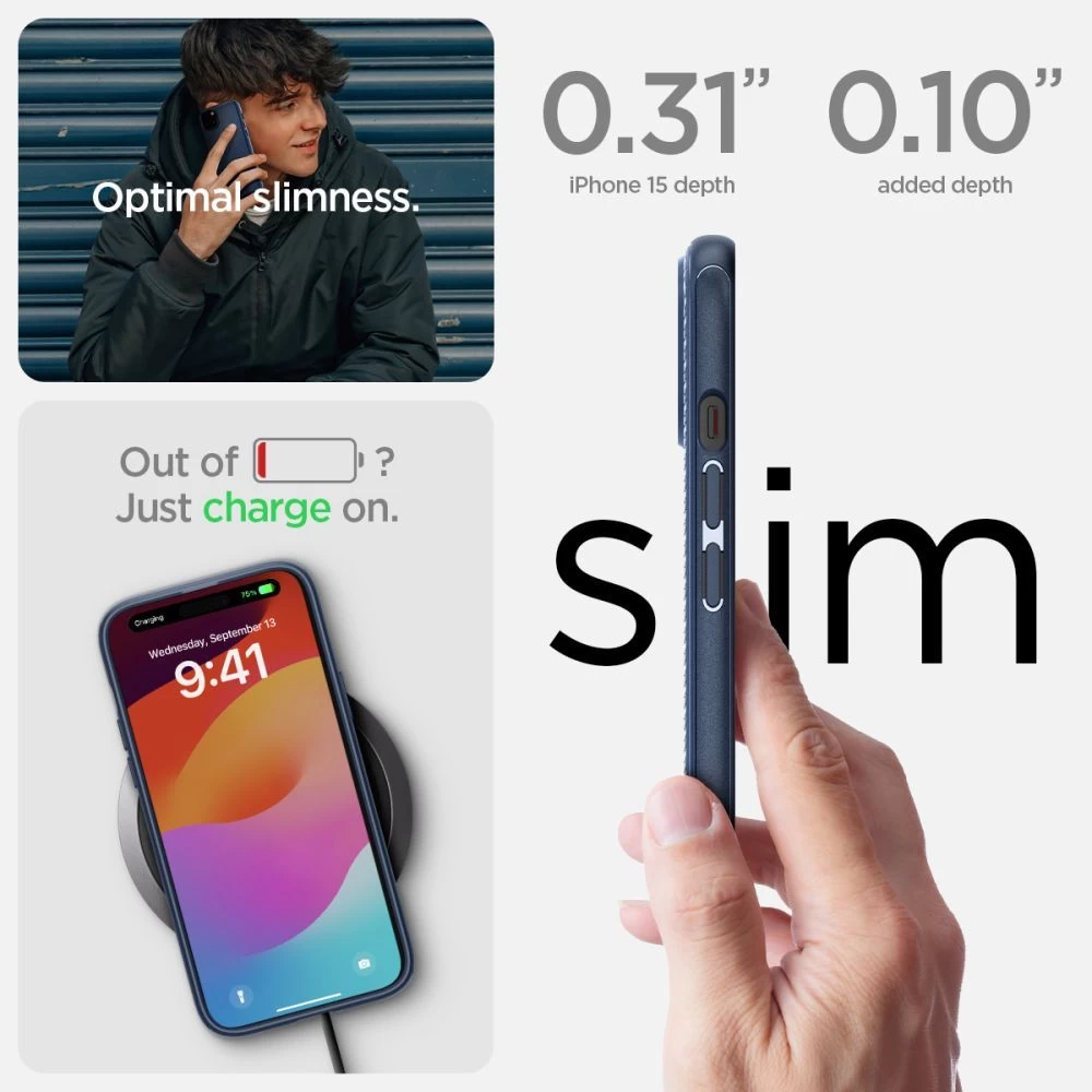 Apple iPhone 15 Plus vāciņš melns SPIGEN MAG ARMOR MAGSAFE