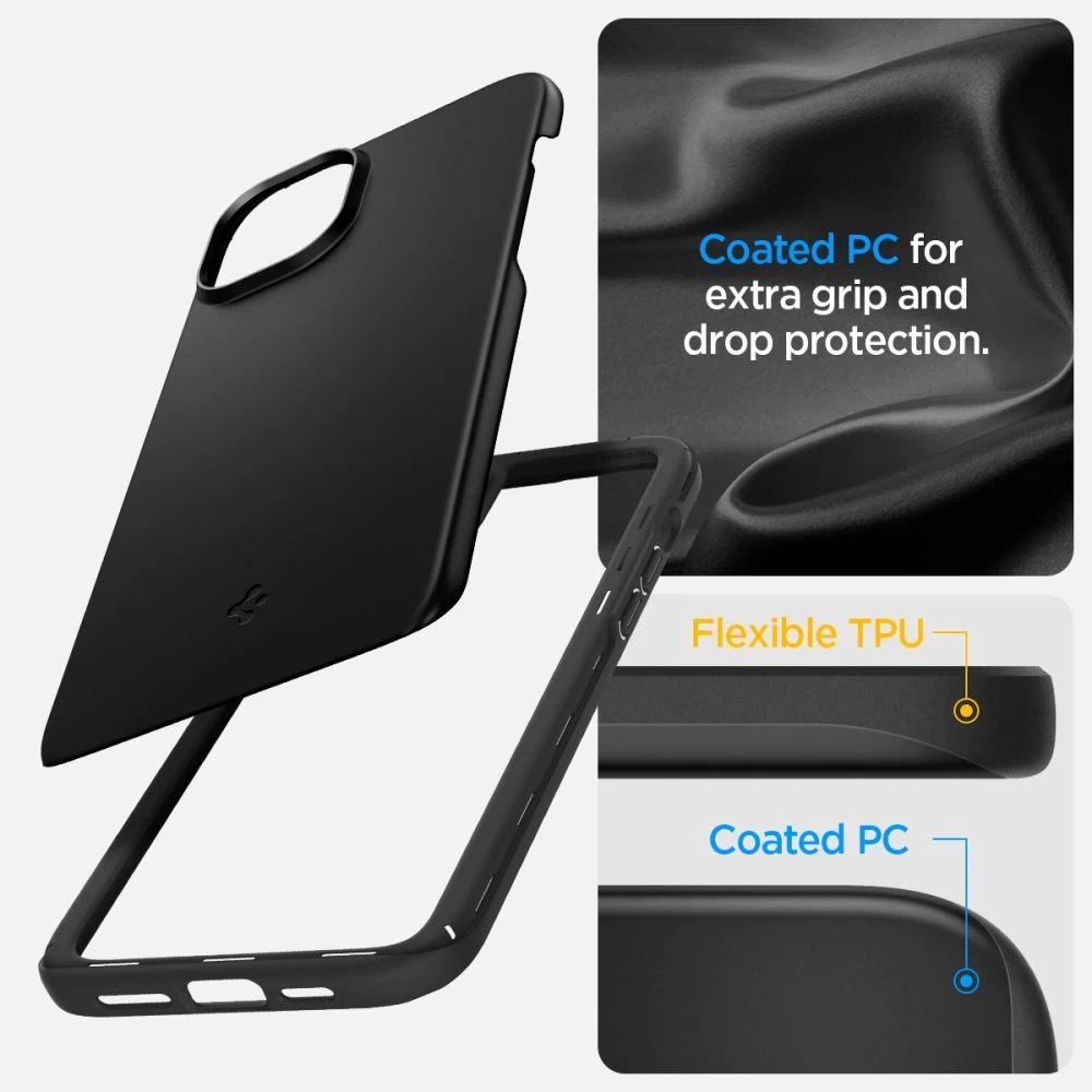 Apple iPhone 15 Plus vāciņš melns SPIGEN THIN FIT