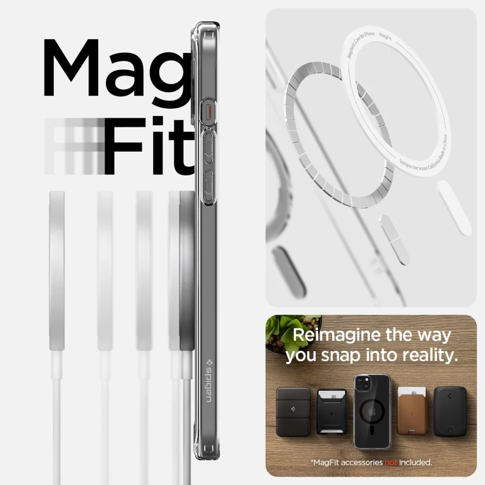 Apple iPhone 15 Plus vāciņš melns SPIGEN ULTRA HYBRID MAG MAGSAFE